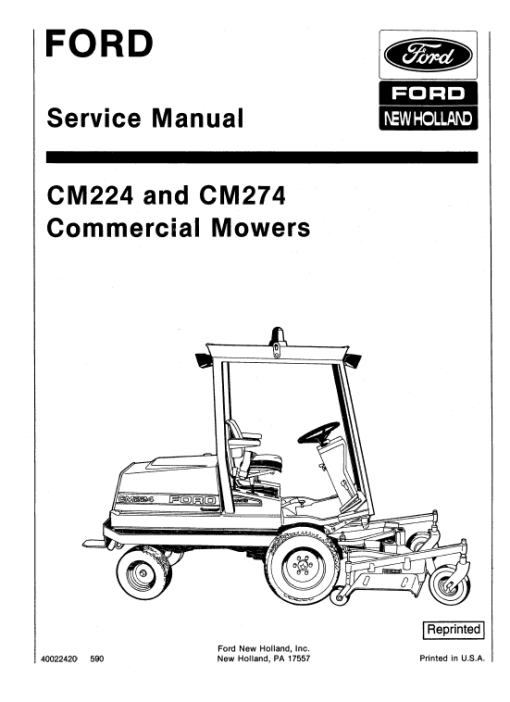 Ford CM224, CM274 Mowers Service Manual