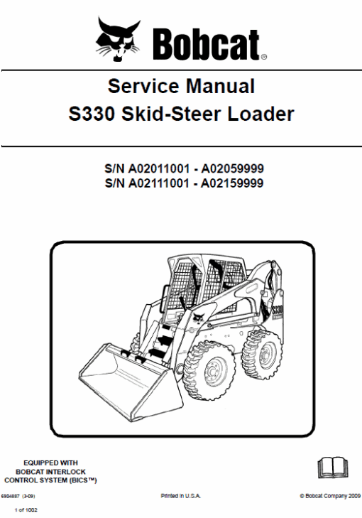 Bobcat S330 Skid-Steer Loader Service Manual - Image 8