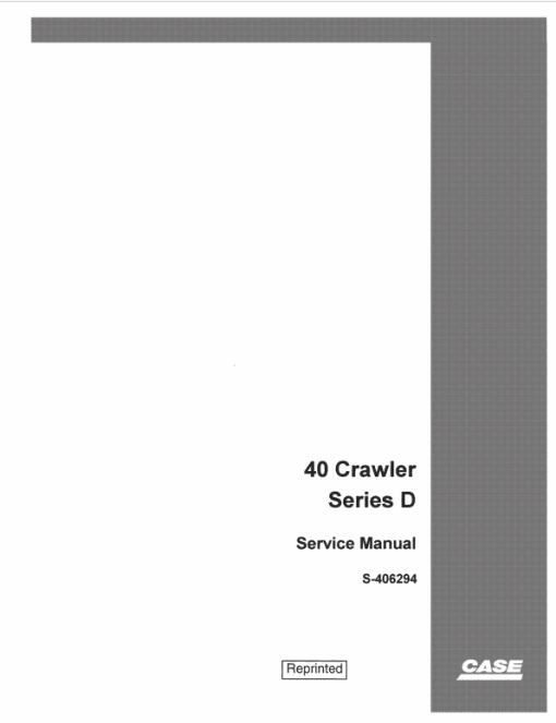 Drott 40 Crawler Excavator Series D Service Manual