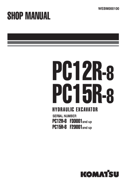 Komatsu PC12R-8, PC15R-8 Excavator Service Manual