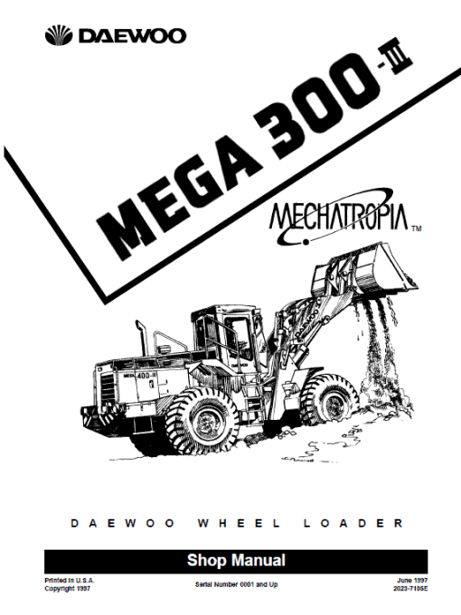 Daewoo Mega M300-III Wheel Loader Service Manual