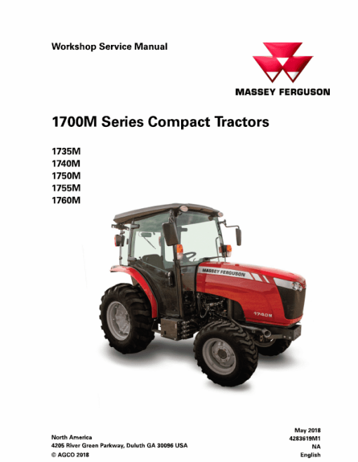 Massey Ferguson 1735M, 1740M, 1750M, 1755M, 1760M Tractor Manual