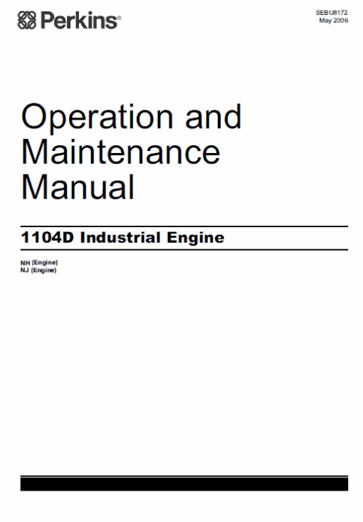 Perkins Engines 1104D Series Workshop Repair Service Manual