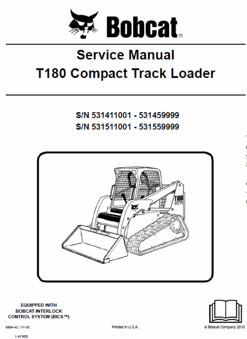 Bobcat T180 Compact Loader Service Manual - Image 8