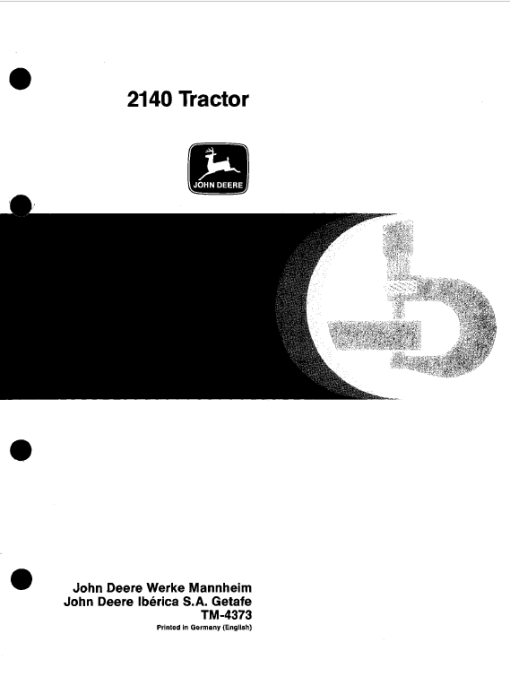 John Deere 2140 Tractor Repair Technical Manual