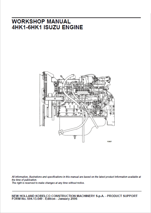 Isuzu 4HK1 Engine Repair Service Manual