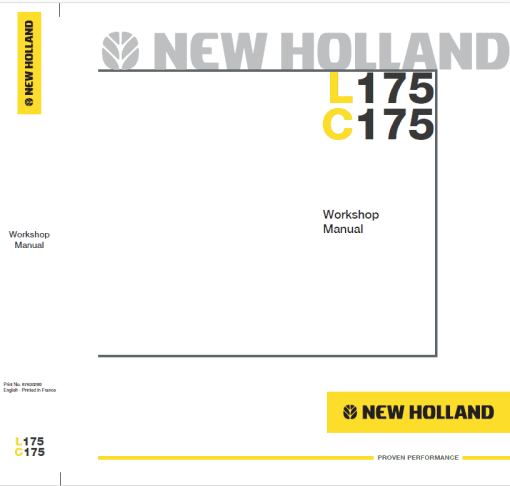 New Holland L175 SkidSteer Service Manual