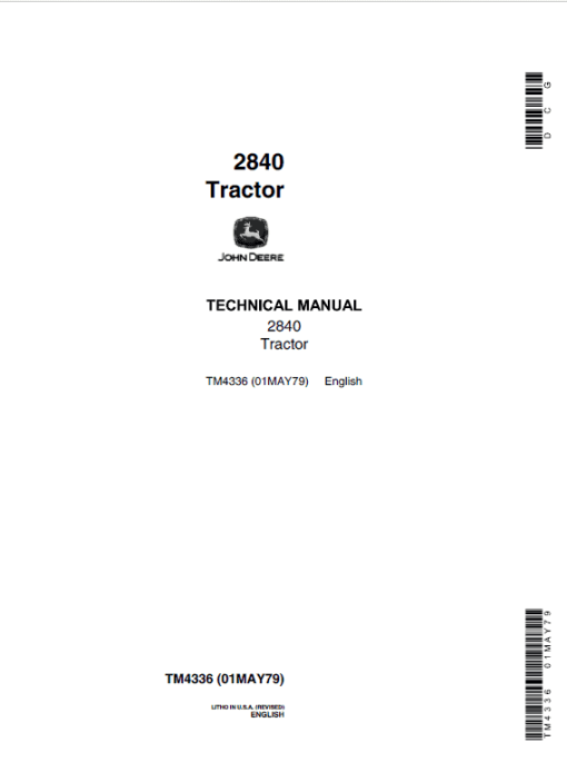 John Deere 2840 Tractor Repair Technical Manual