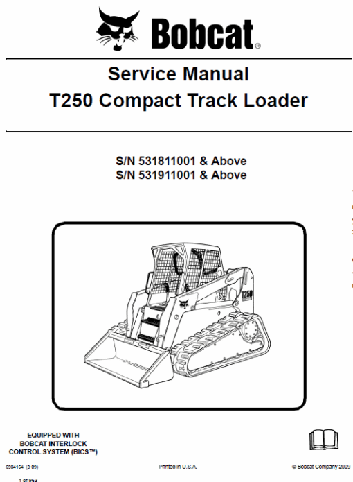 Bobcat T250 Loader Service Manual - Image 5