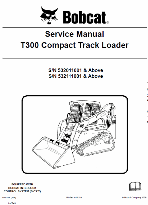 Bobcat T300 Loader Service Manual