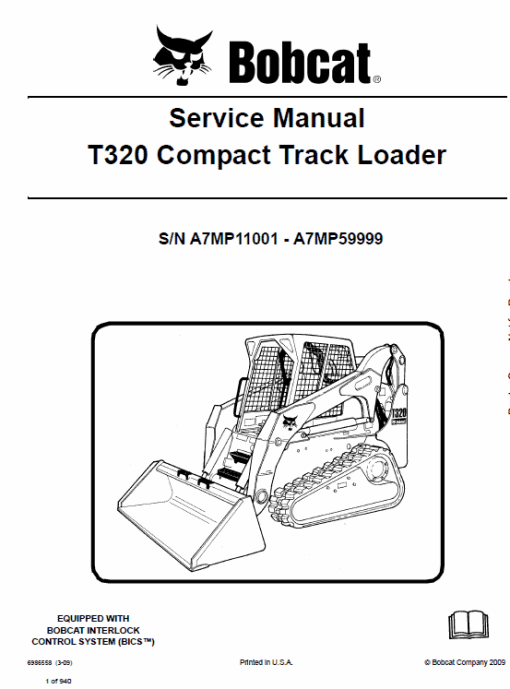 Bobcat T320 Loader Service Manual