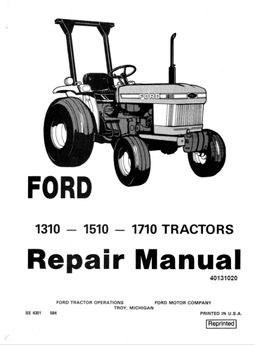 Ford 1310, 1510 and 1710 Tractors Service Manual