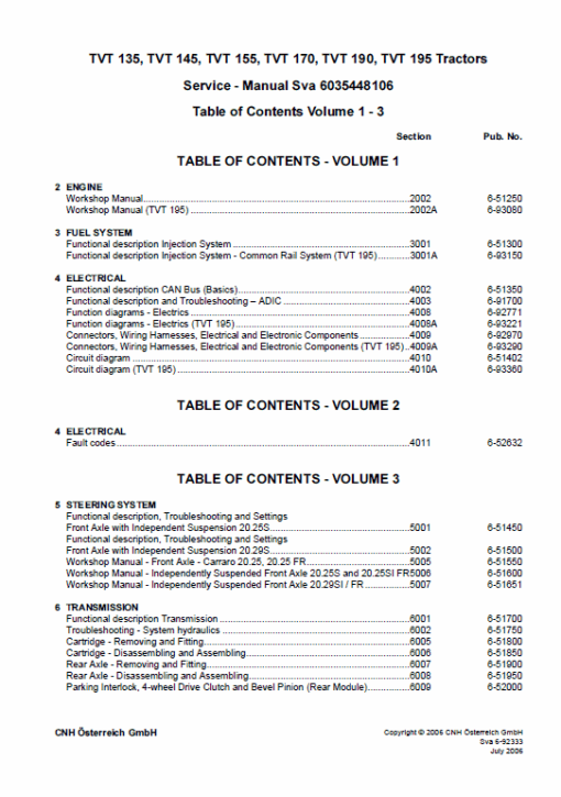 New Holland TVT 135, TVT 145, TVT 155 Tractor Service Manual