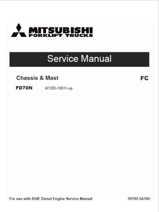 Mitsubishi FD70M Forklift Lift Truck Service Manual