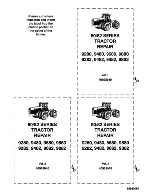 Ford 9280, 9480, 9680 and 9880 Tractor Service Manual