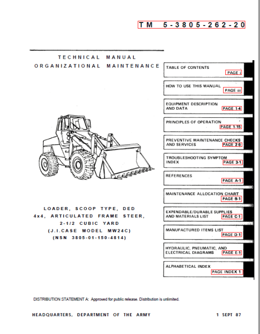 Case MW24C Wheel Loader Service Manual