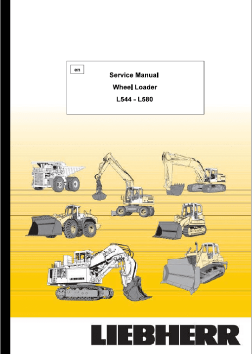 Liebherr L544, L554, L564, L574, L580 Wheel Loader Service Manual