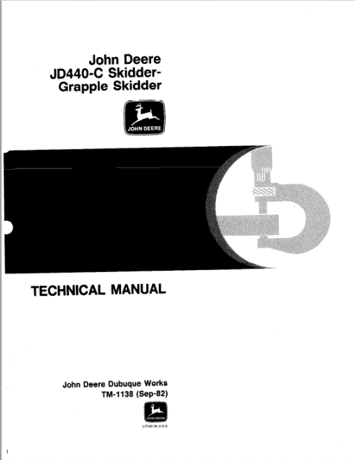 John Deere 440C Skidder Repair Technical Manual (TM1138)