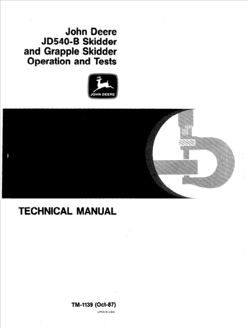 John Deere 540B Skidder Repair Technical Manual (TM1139) - Image 2