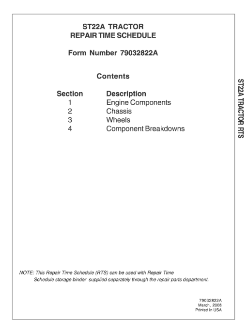 AGCO ST22A Compact Tractor Service Manual - Image 5