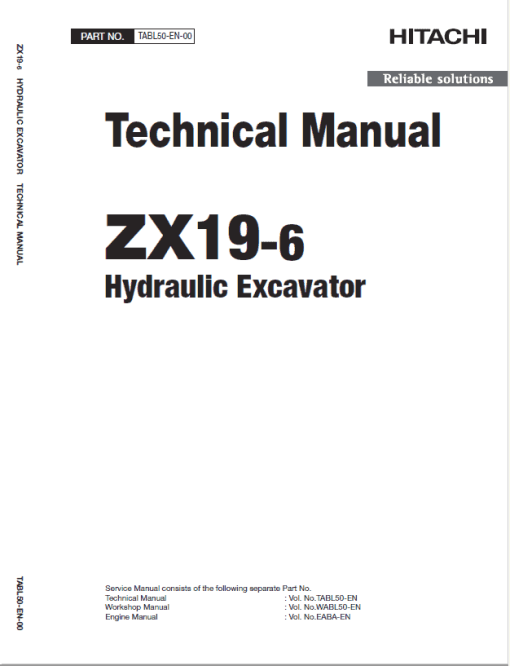 Hitachi Zaxis ZX19-6 Mini Excavator Service Repair Manual - Image 3