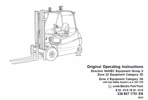 Linde Series 336 Electric Forklift Truck: E20, E25, E30 Workshop Service Manual - Image 11