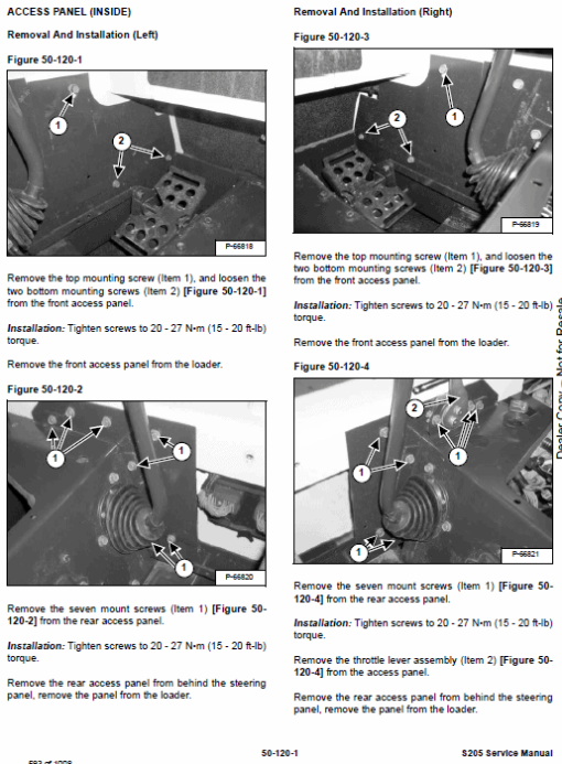 Bobcat S205 Skid-Steer Loader Service Manual - Image 6