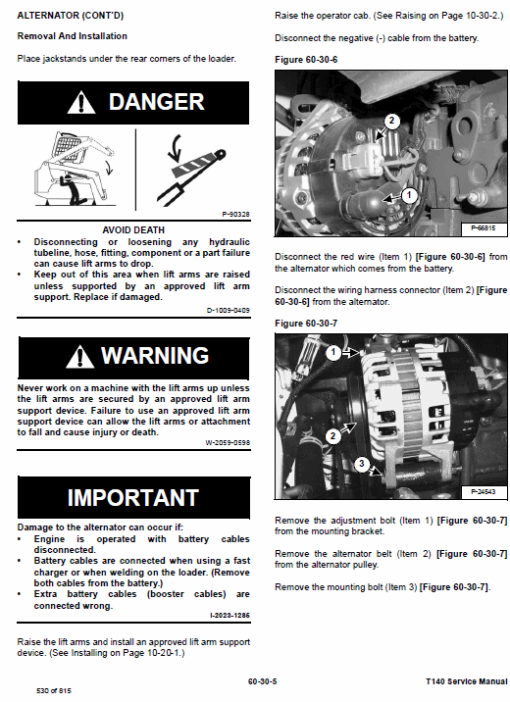 Bobcat T140 Compact Loader Service Manual - Image 5