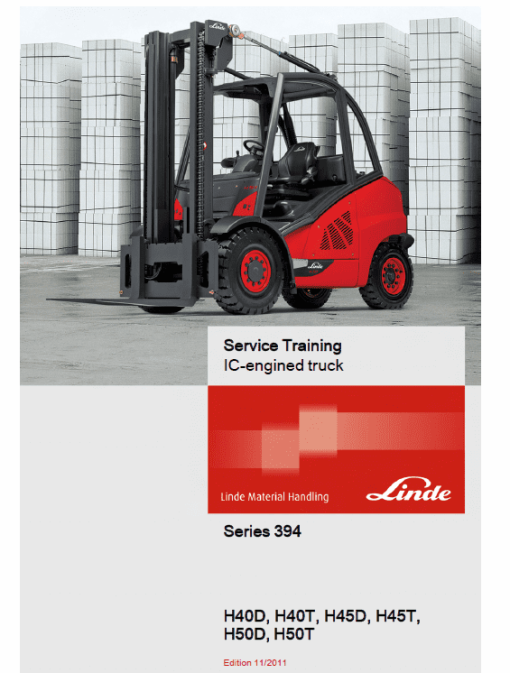 Linde 394 Forklift Truck H-Series: H40, H45, H50 Service Training (Workshop) Manual - Image 8