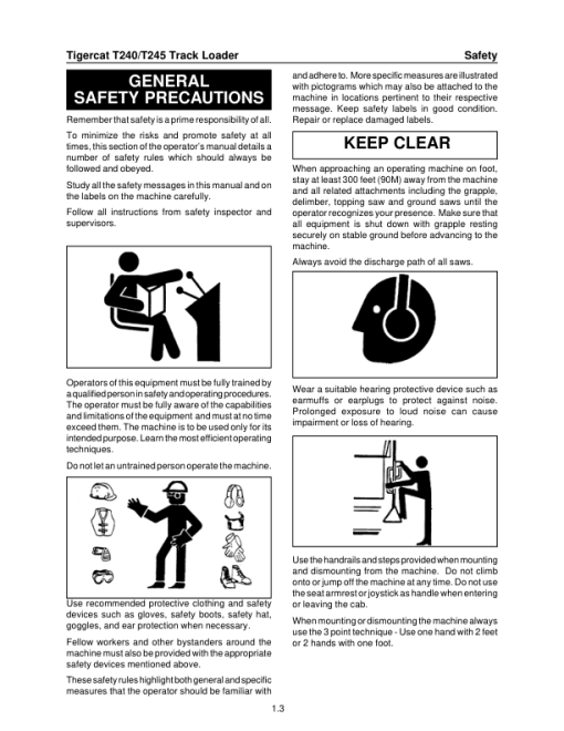 Tigercat T240, T245 Loader Repair Service Manual - Image 2