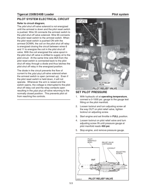 Tigercat 230B, 240B Loader Repair Service Manual - Image 2