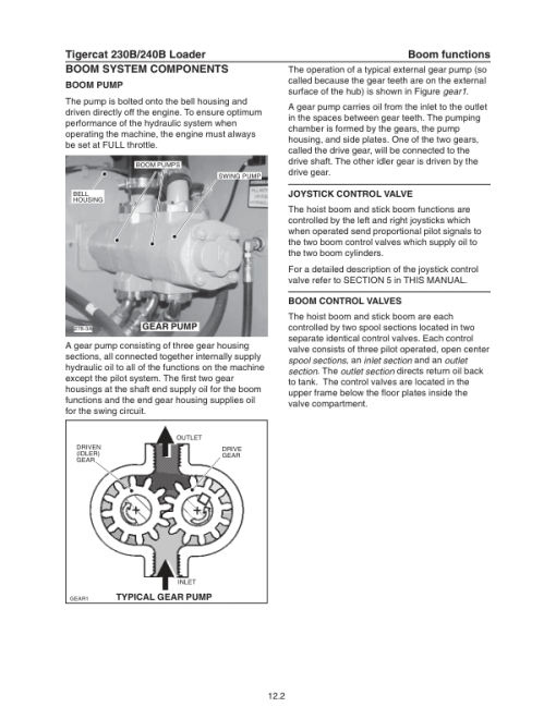 Tigercat 230B, 240B Loader Repair Service Manual - Image 3