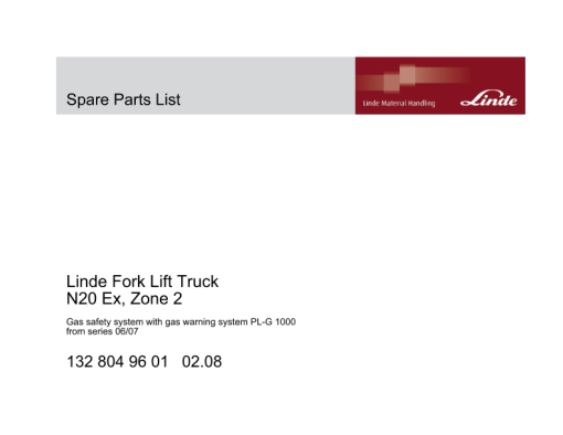 Linde N20, N24 Order Picker Type 132 Repair Service Manual - Image 3