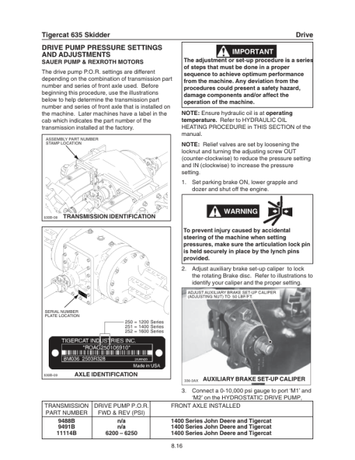 Tigercat C640 Skidder Repair Service Manual (6401001 – 6401499) - Image 2