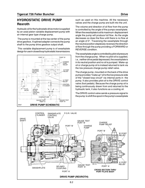 Tigercat 726 Feller Buncher Repair Service Manual (SN 7260101 - 7260999) - Image 2