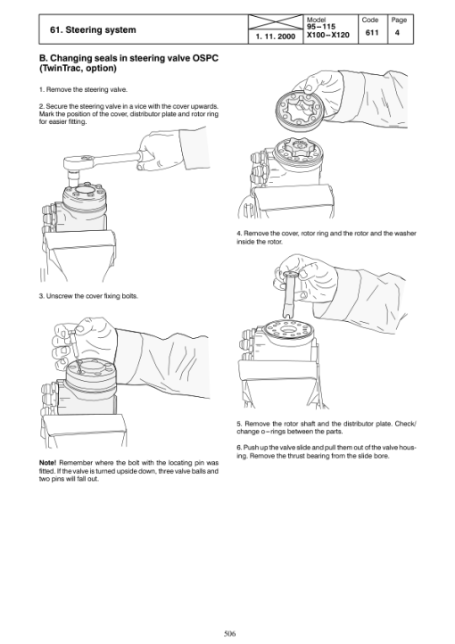 Valtra 95, 105, 115, X100, X110, X120 Tractors Repair Manual - Image 6