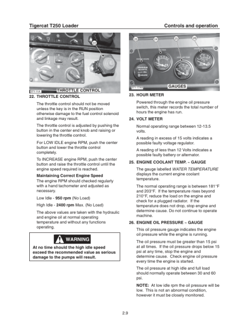 Tigercat T250 Loader Repair Service Manual (250T0101 - 250T0499) - Image 5