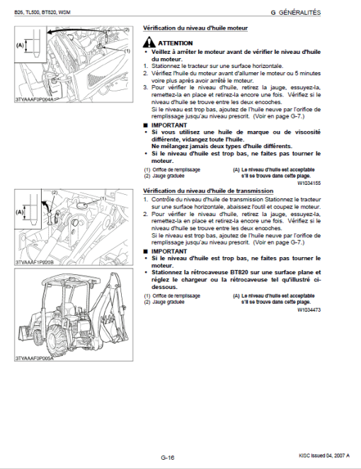 Kubota B26, TL500, BT820 Tractor Loader Workshop Manual - Image 2