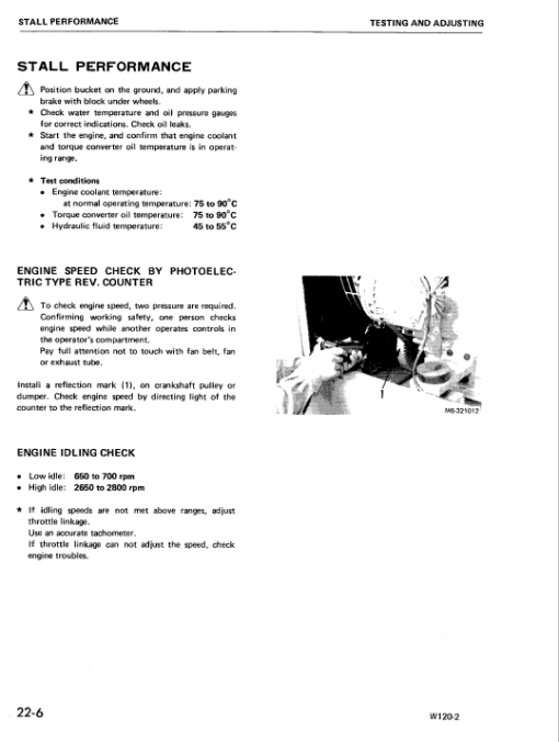 Komatsu W120-2 Wheel Loader Service Manual - Image 2