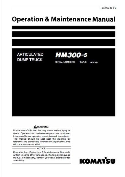 Komatsu HM300-5 Dump Truck Service Manual - Image 2