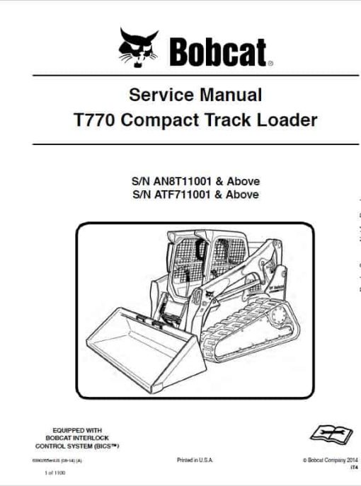 Bobcat T770 Loader Service Manual - Image 4