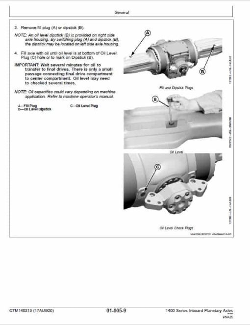 John Deere TeamMate IV 1400 Series Inboard Planetary Axles Component Technical Manual - Image 2