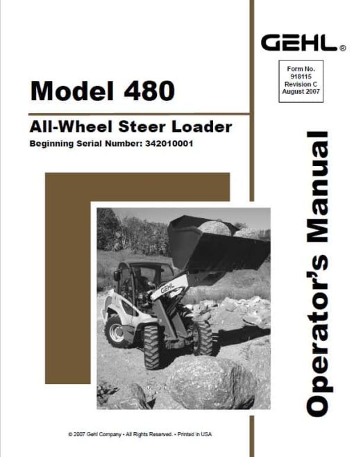 Gehl 480 Wheel Steer Loader Repair Service Manual - Image 2