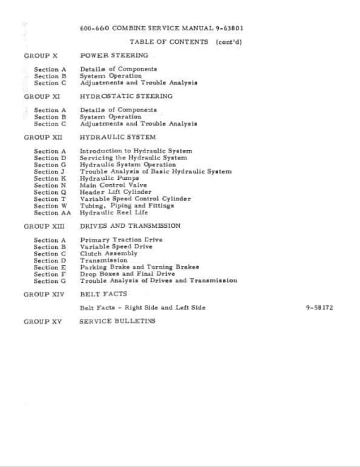 Case 600, 660 Combine Trencher Repair Service Manual - Image 2