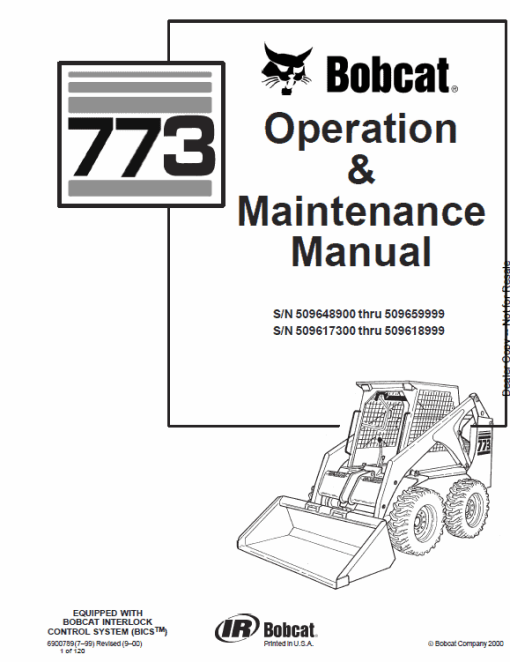 Bobcat 773 Skid-Steer Loader Service Manual - Image 2