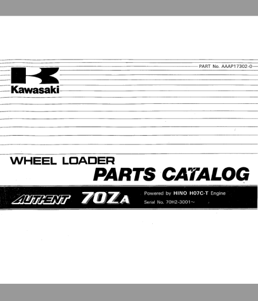 Kawasaki 70ZIV Wheel Loader Repair Service Manual - Image 4