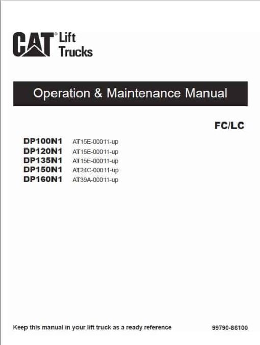 CAT DP100N1, DP120N1, DP135N1, DP150N1, DP160N1 Forklift Service Manual - Image 2