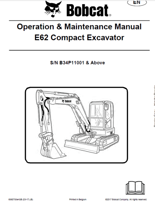 Bobcat E62 Excavator Repair Service Manual - Image 2