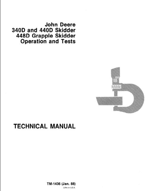 John Deere 340D, 440D, 448D Skidder Repair Technical Manual - Image 2