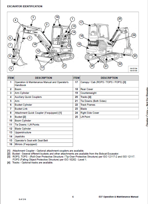 Bobcat E37 Excavator Repair Service Manual - Image 4